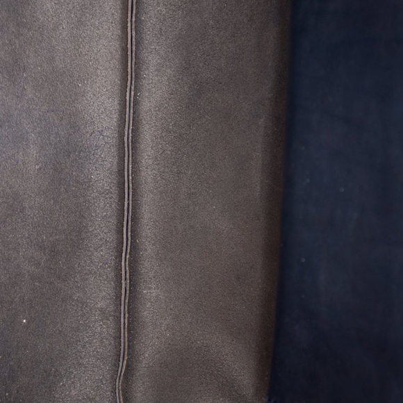 Clare V Navy Blue Leather Tote with Canvas Straps - Picture 5 of 5